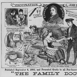 Vaccination and its origin (engraving)