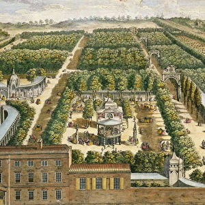 Vauxhall Gardens, Lambeth, 1751 (Perspectival View) Engraved for
