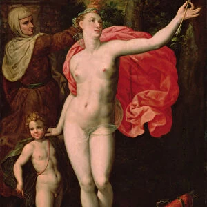 Venus and Cupid, Allegory of the Truth (oil on wood)