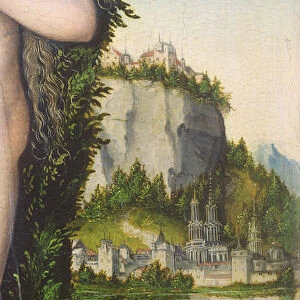 Venus standing in a landscape, detail of the landscape, 1529, (oil on panel)