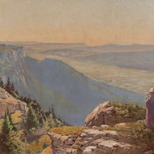 The Vercors plateau (seen from Les Ramees) (Oil on canvas)