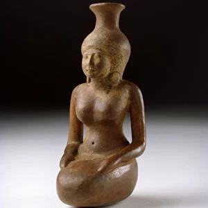 Vessel in the shape of a girl (ceramic) (detail of 110040)