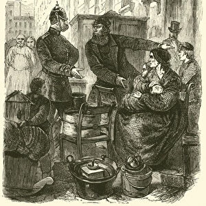 Victims of the siege, February 1871 (engraving)