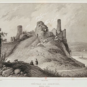 View of Berwick Castle, Berwick-upon-Tweed, engraved by Villain (litho)