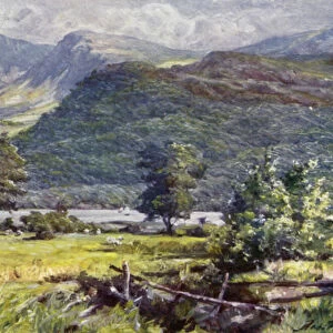 View of Cader Idris (colour litho)