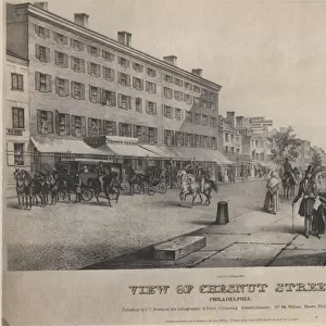 View of Chesnut Street, Philadelphia, 1840 (litho)