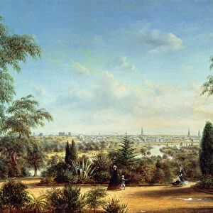 View of Melbourne looking across the Yarra, 1865