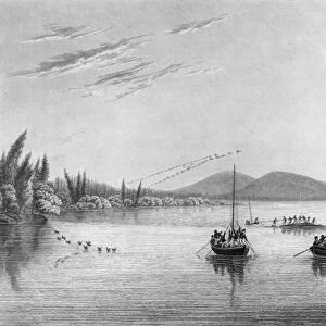 View from Morgans Rocks in Hill River, 1819 (engraving)