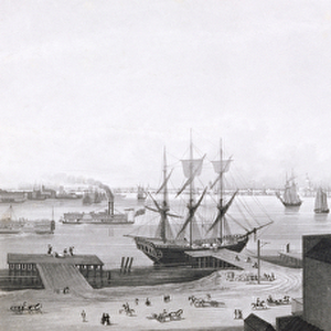 View of New Orleans taken from the Lower Cotton Press, 1860 (aquatint)