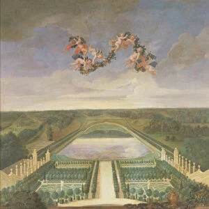 View of the Orangerie at Versailles, from the Piece d Eau des Suisses and the