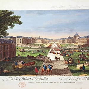 View of the Palace of Versailles, 1794 (colour engraving)