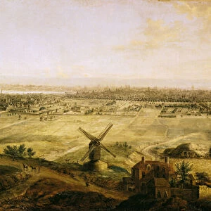 View of Paris from Belleville, 1738 (oil on canvas)