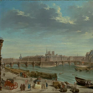 A View of Paris with the Ile de la Cite, 1763 (oil on canvas)
