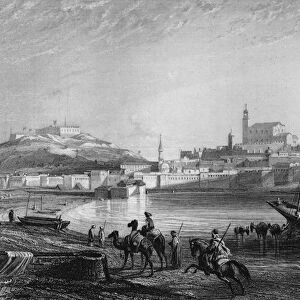 View of the port of Bone near Algiers in the 19th century
