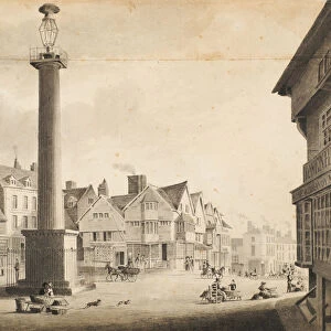 View of Queens Square, 1817 (w / c on paper)
