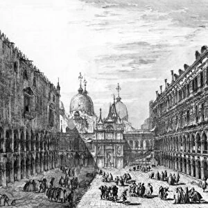 View of San Marco, Venice from the courtyard of the Palazzo Ducale, 1741 (etching)