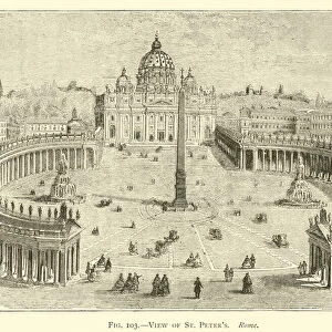 View of St Peter s, Rome (engraving)