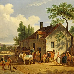 View of a village, 1839 (oil on canvas)