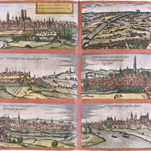 Views of Munich (Monacum) Ingolstadt (Ingolstadium), Freising (Frisingensis)