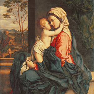 The Virgin and Child Embracing (oil on canvas) c. 1660-85