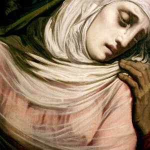 Virgin Mary at the Foot of the Cross, 1847 (oil on canvas) (detail