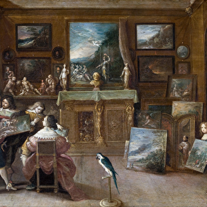 A visit to the Art Dealer, c. 1625 (oil on copper)