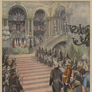 Visit of King Edward VII to France (colour litho)
