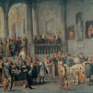 To Visit the Sick par Wael, Cornelis, de (1592-1667). Oil on canvas, size : 99x152, c. 1640, Musei di Strada Nuova, Genoa