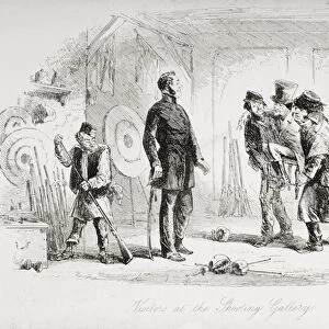 Visitors at the Shooting Gallery, illustration from Bleak House by Charles Dickens