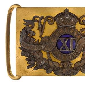 Waistbelt clasp, 11th Regiment of Bengal Cavalry (Lancers), 1864-1876 (silveron and gilt)