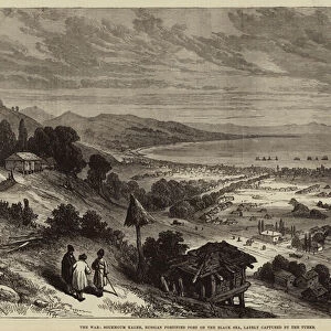 The War, Soukhoum Kaleh, Russian Fortified Port on the Black Sea, lately captured by the Turks (engraving)