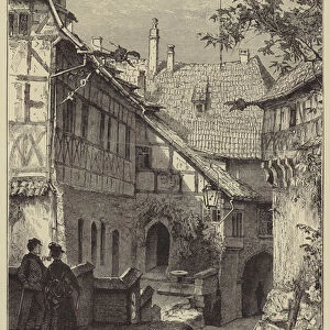 The Wartburg, Castle Court (engraving)