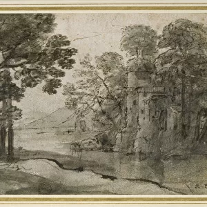 Watermill among Trees, c. 1635-38 (pen and black ink with grey wash over black chalk