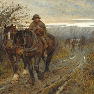 Weary Beasts Returning frae the Plough, 1894 (w / c on paper)