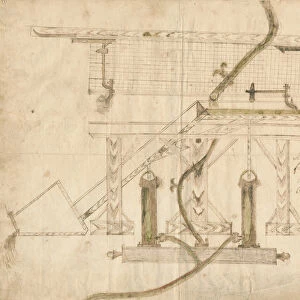 Wednesbury - A Tilt Engine: pen and ink drawing, nd [c 1710] (drawing)