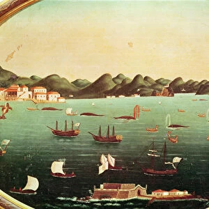 Whaling in Guanabara Bay (oil on canvas)