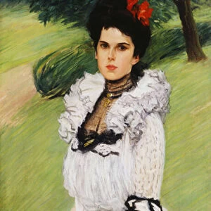 The White Dress - Portrait of a Young Woman in a Park, 1903 (oil on canvas)