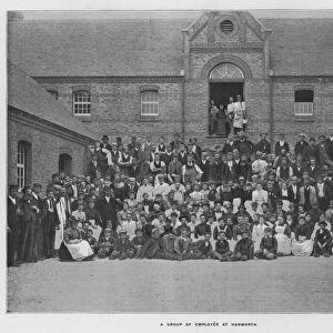 Whiteleys Farms: A group of employes at Hanworth (b / w photo)