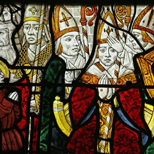 Window depicting a bishop, possibly St Nicholas, detail of 2921635 (stained glass)