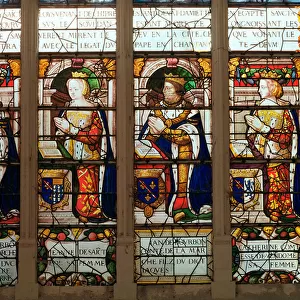 Window depicting Jacques de Bourbon (1315-61) Comte de la Marche