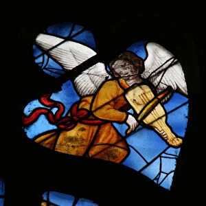 Window depicting a musical Angel (stained glass)
