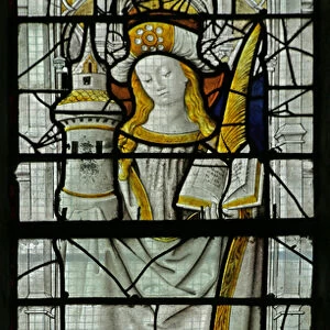 Window depicting Saint Barbara (stained glass)