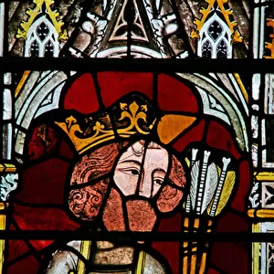 Window Ew depicting St Edmund (stained glass)