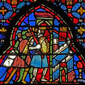 Window w15 Holy Relics: Heraclius seizes the Persian capital (stained glass)