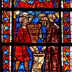 Window w212 depicting donors - bakers (stained glass)