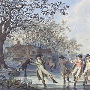 Winter Amusement: A View in Hyde Park from the Moated House, 1787 (aquatint)