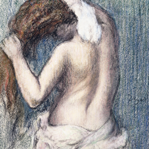 Woman Drying Herself, c. 1906 (pastel on paper mounted at the edges on board)