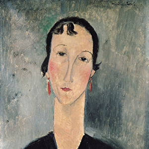 Woman with Earrings (oil on canvas)