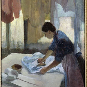 Woman Ironing against the light, 1876 (oil on canvas)