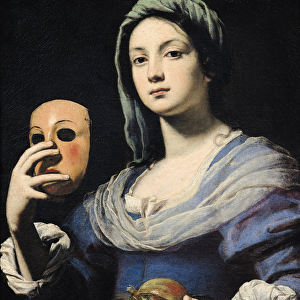 Woman with a Mask (oil on canvas)